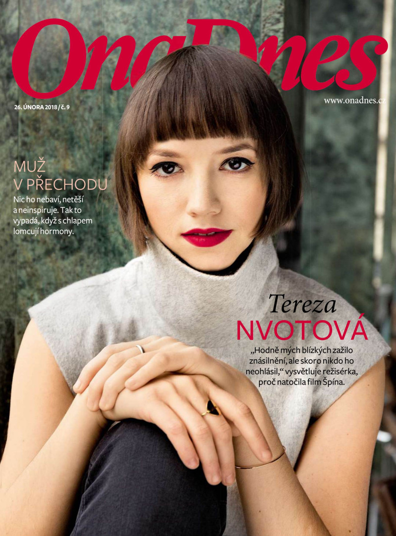 Tereza Nvotova featured on the OnaDnes cover from February 2018