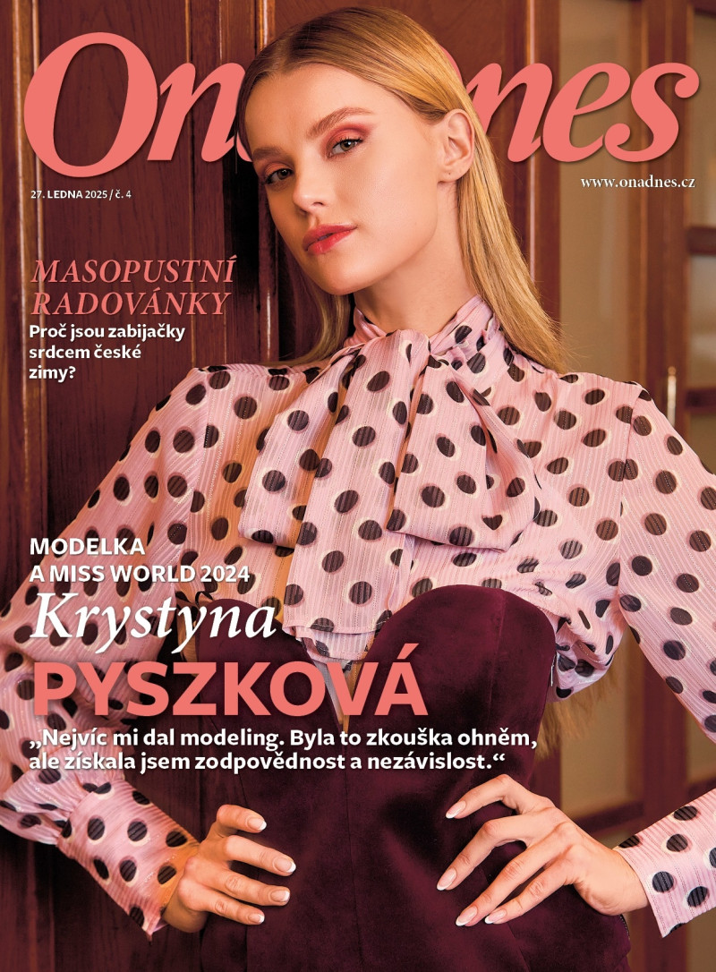 Krystyna Pyszkova featured on the OnaDnes cover from January 2025