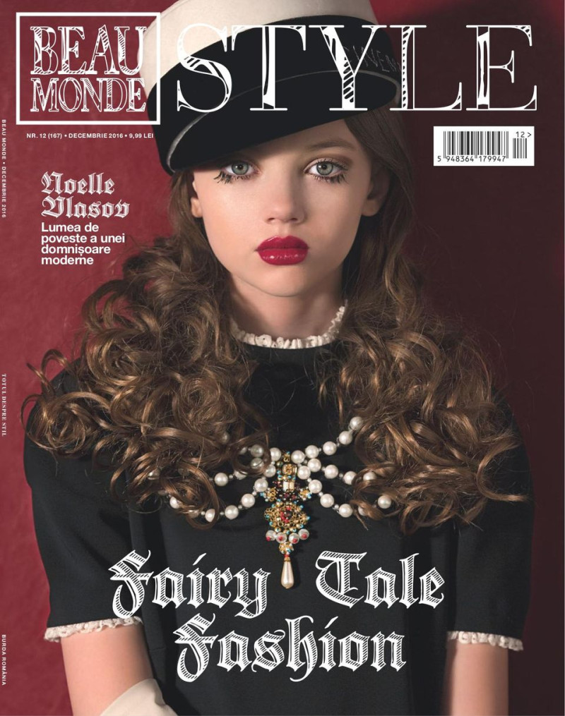 Noelle Vlasov featured on the Beau Monde Style Romania cover from December 2016