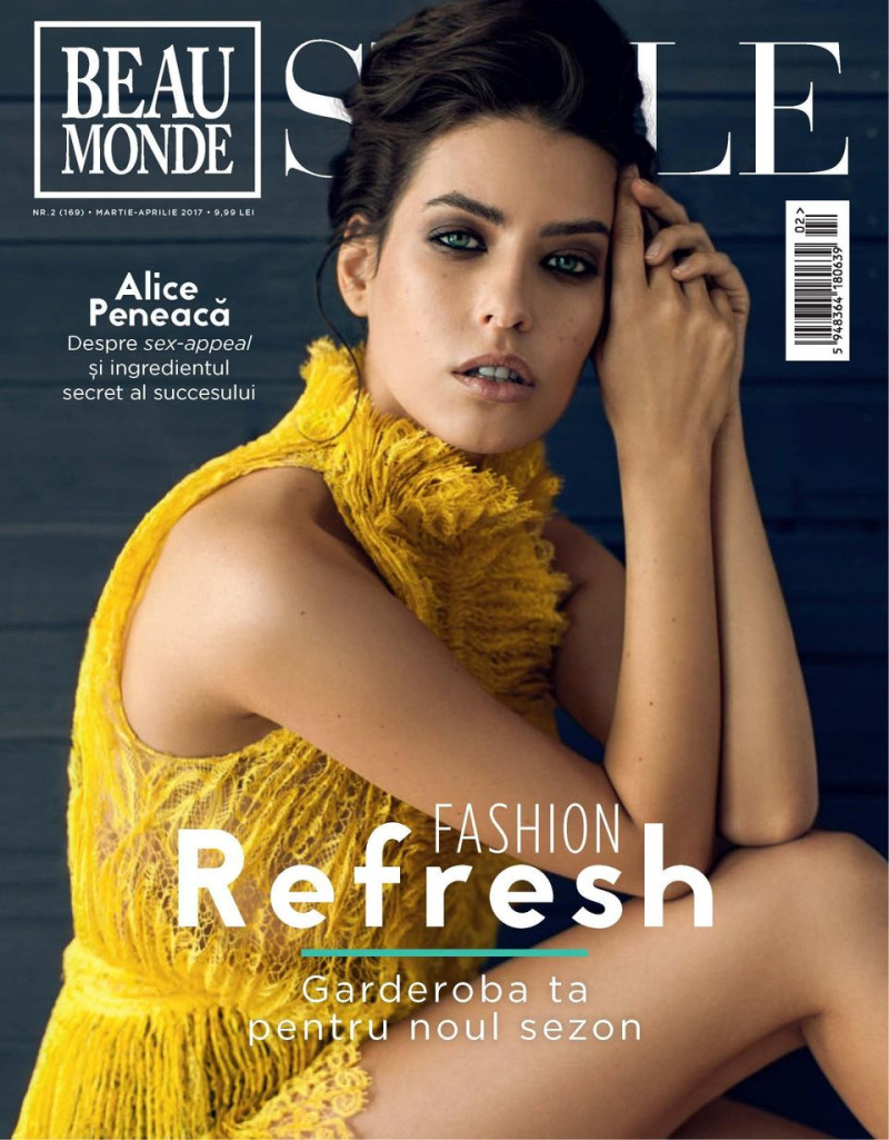 Alice Peneaca featured on the Beau Monde Style Romania cover from March 2017