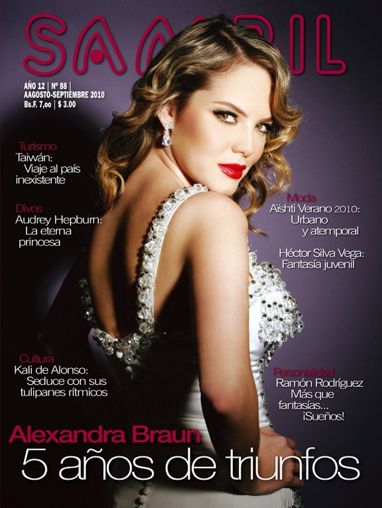 Alexandra Braun featured on the Sambil cover from August 2010