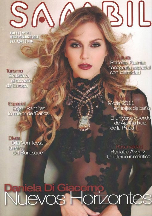 Daniela Di Giacomo featured on the Sambil cover from February 2011