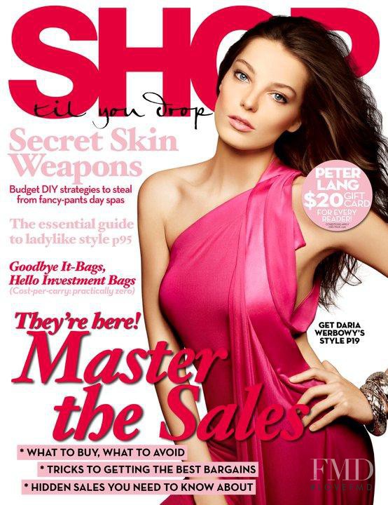 Daria Werbowy featured on the Shop Til You Drop cover from February 2011