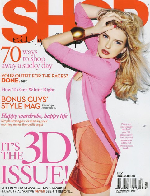 Lily Donaldson featured on the Shop Til You Drop cover from October 2011