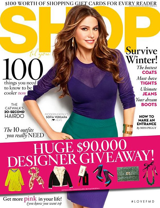 Sofia Vergara featured on the Shop Til You Drop cover from June 2012