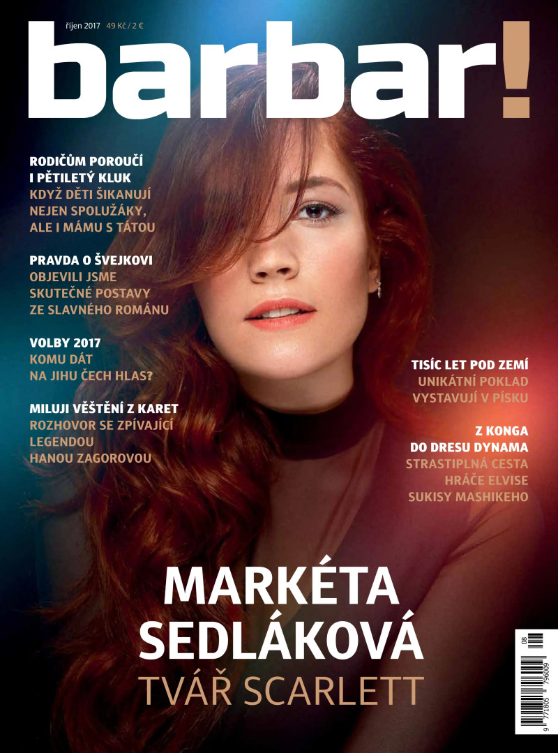 Marketa Sedlakova featured on the Barbar! cover from October 2017