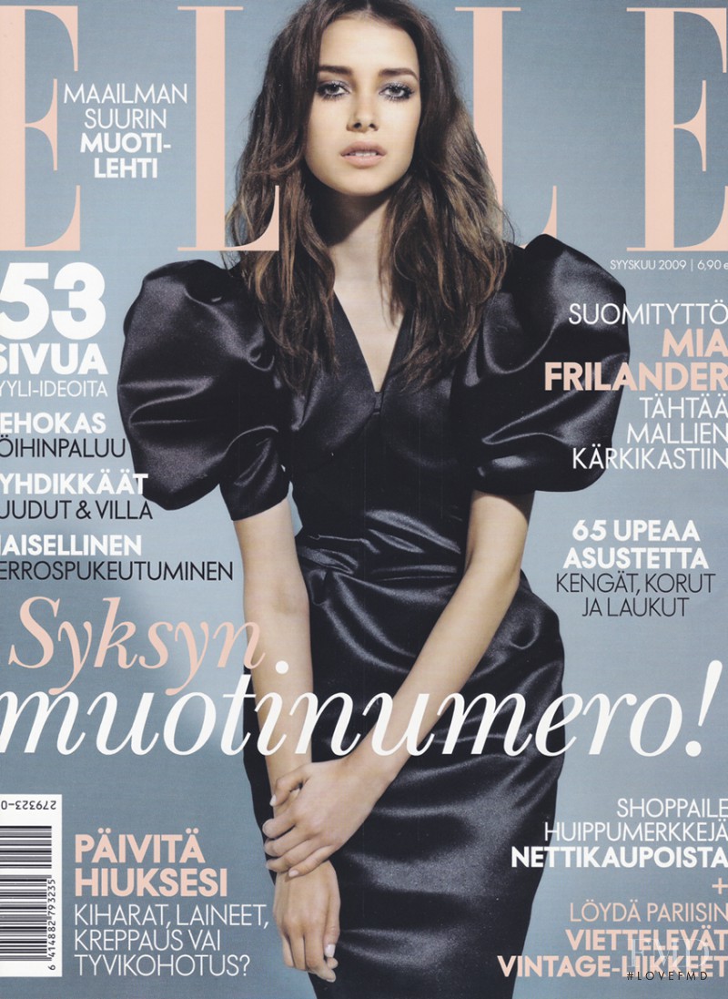Mia Frilander featured on the Elle Finland cover from September 2009