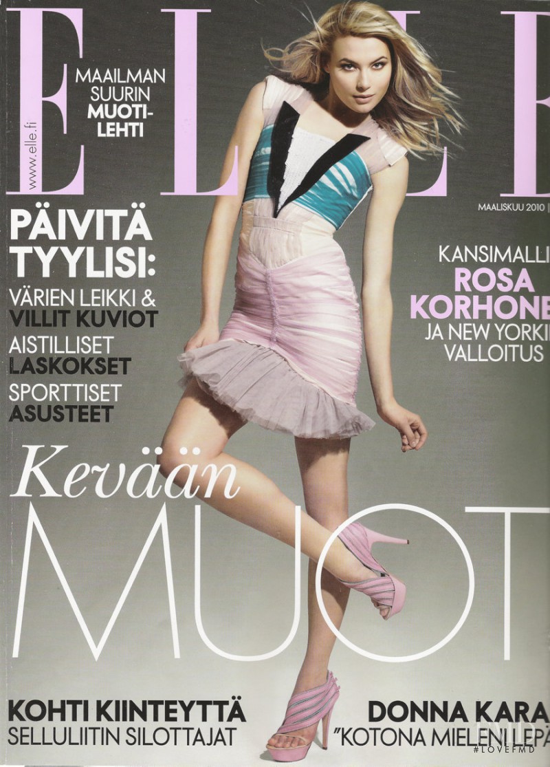 Rosa Korhonen featured on the Elle Finland cover from March 2010