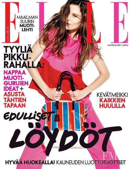 Monika Resetkova featured on the Elle Finland cover from April 2011