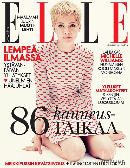 Michelle Williams featured on the Elle Finland cover from February 2012