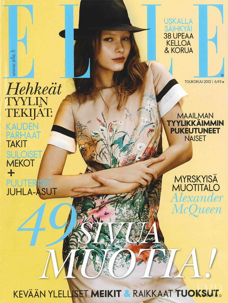 Johanna Wahlberg featured on the Elle Finland cover from May 2012