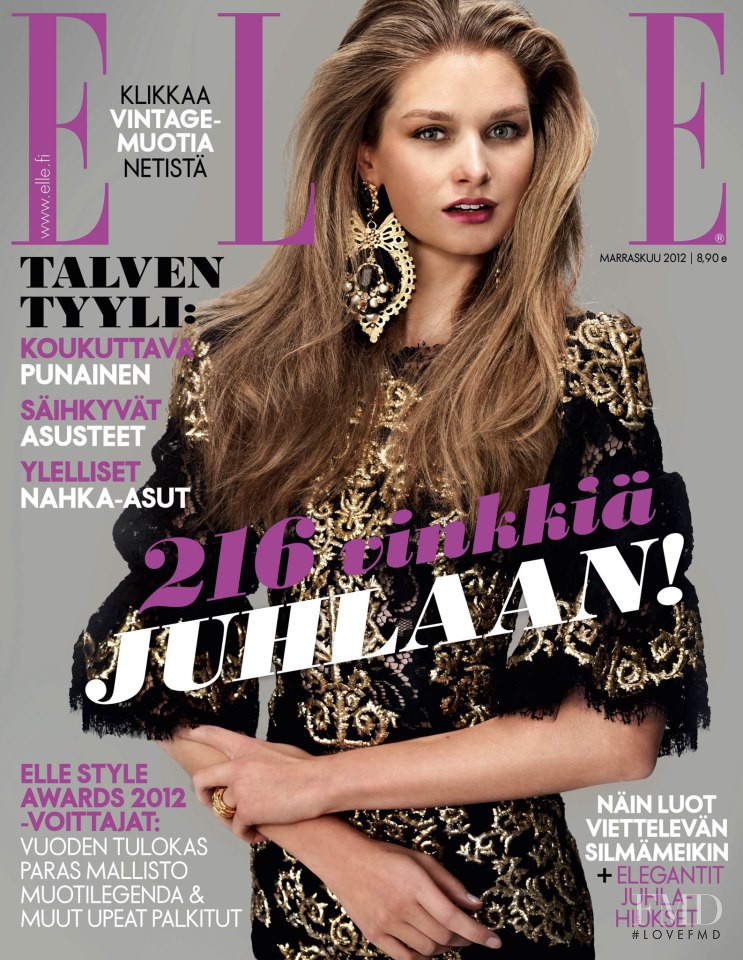 Johanna Gronholm featured on the Elle Finland cover from November 2012