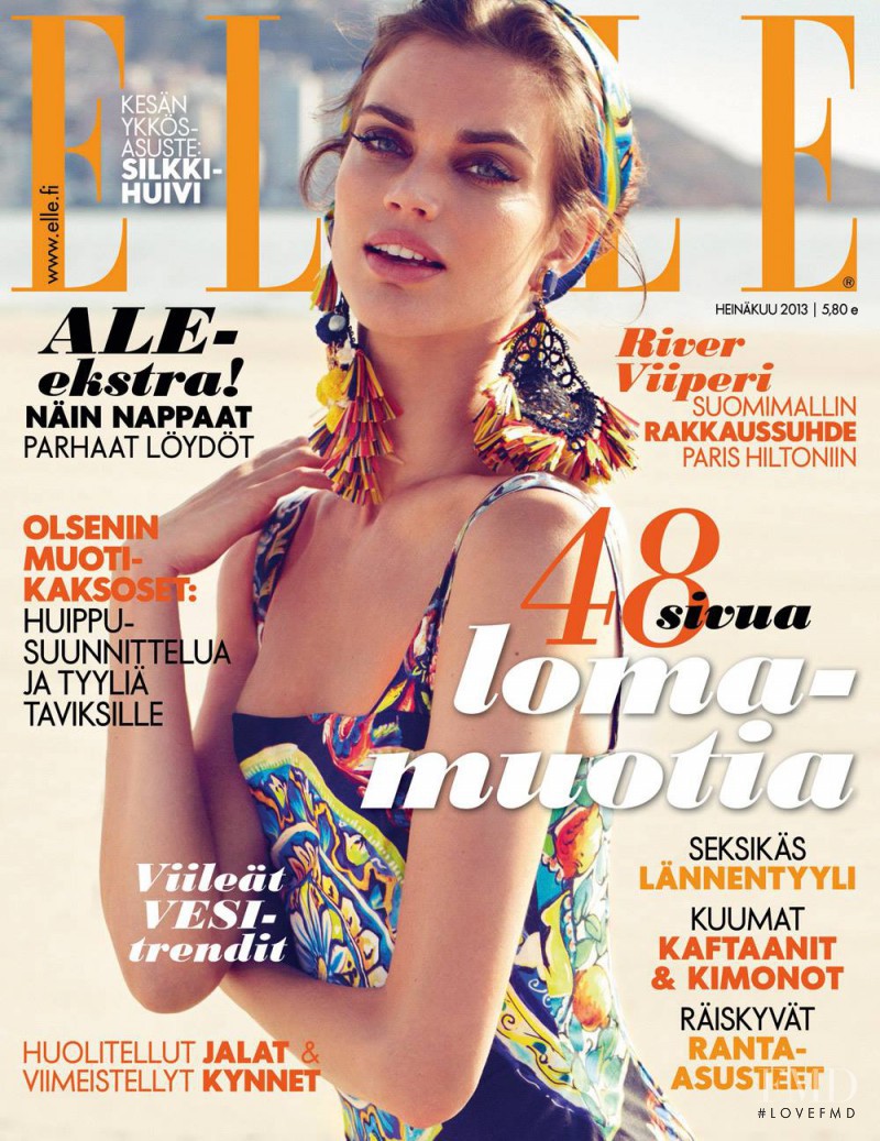 Rianne ten Haken featured on the Elle Finland cover from July 2013