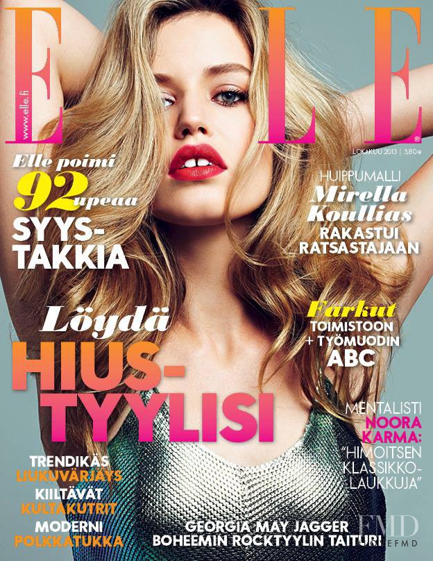 Georgia May Jagger featured on the Elle Finland cover from October 2013