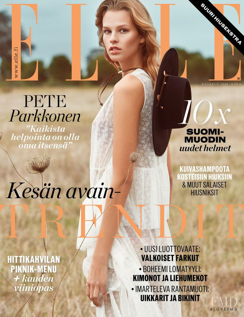 Mariina Keskitalo featured on the Elle Finland cover from June 2018