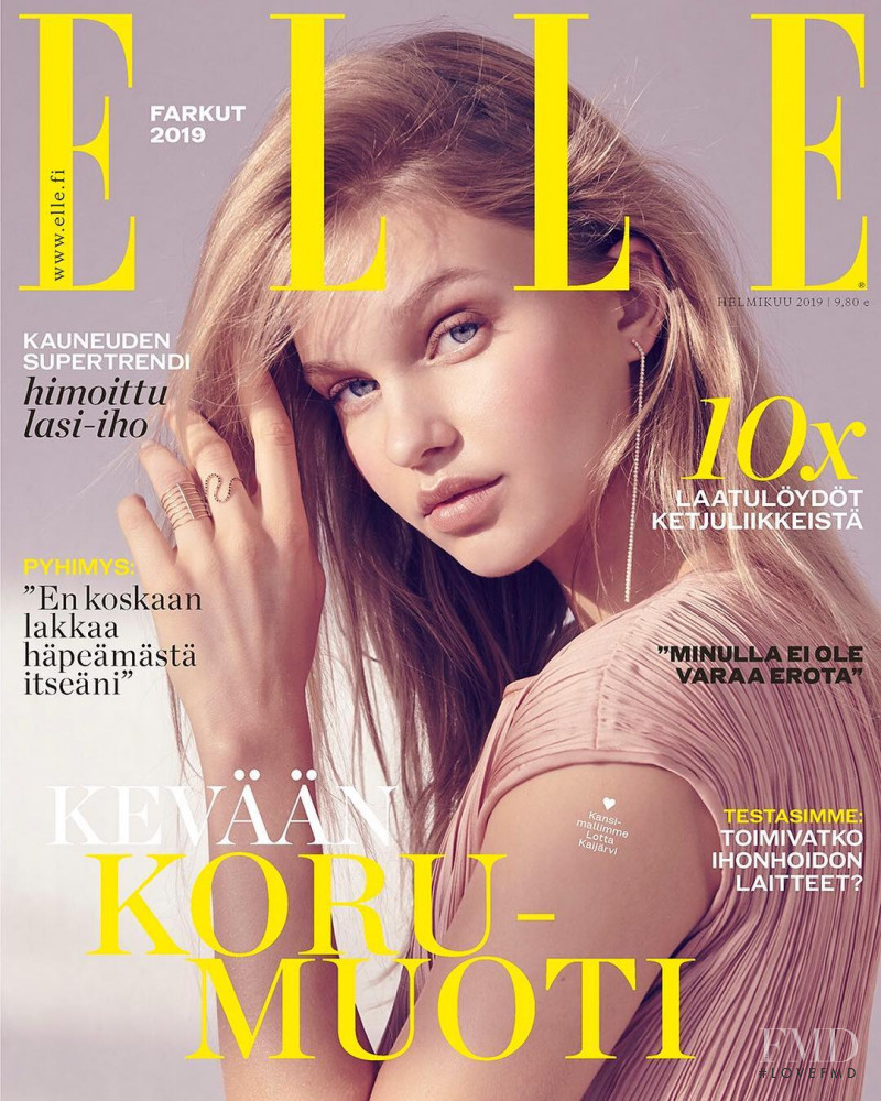 Lotta Kaijarvi featured on the Elle Finland cover from February 2019