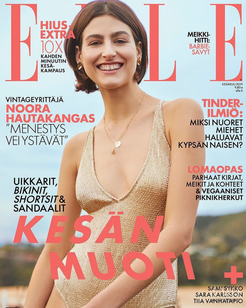 Athena Wilson featured on the Elle Finland cover from June 2019