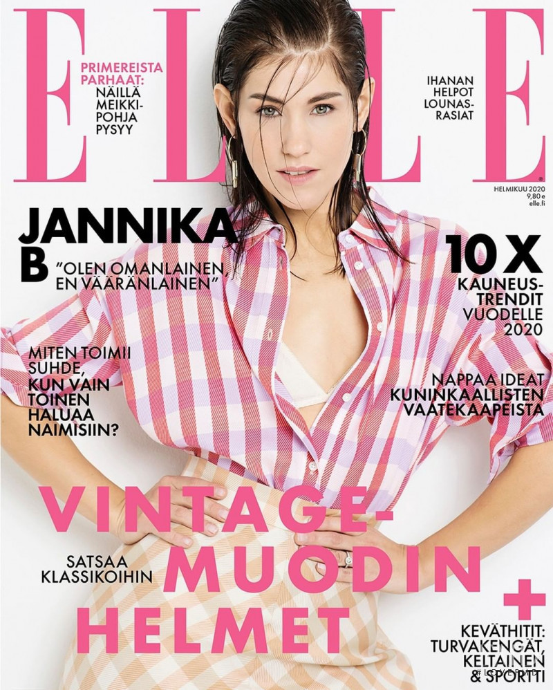 Jannika B featured on the Elle Finland cover from February 2020