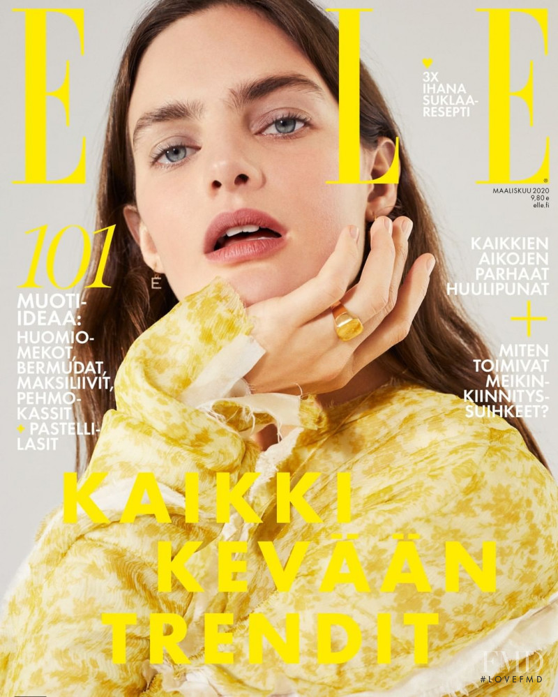 Delfina Morbelli featured on the Elle Finland cover from March 2020