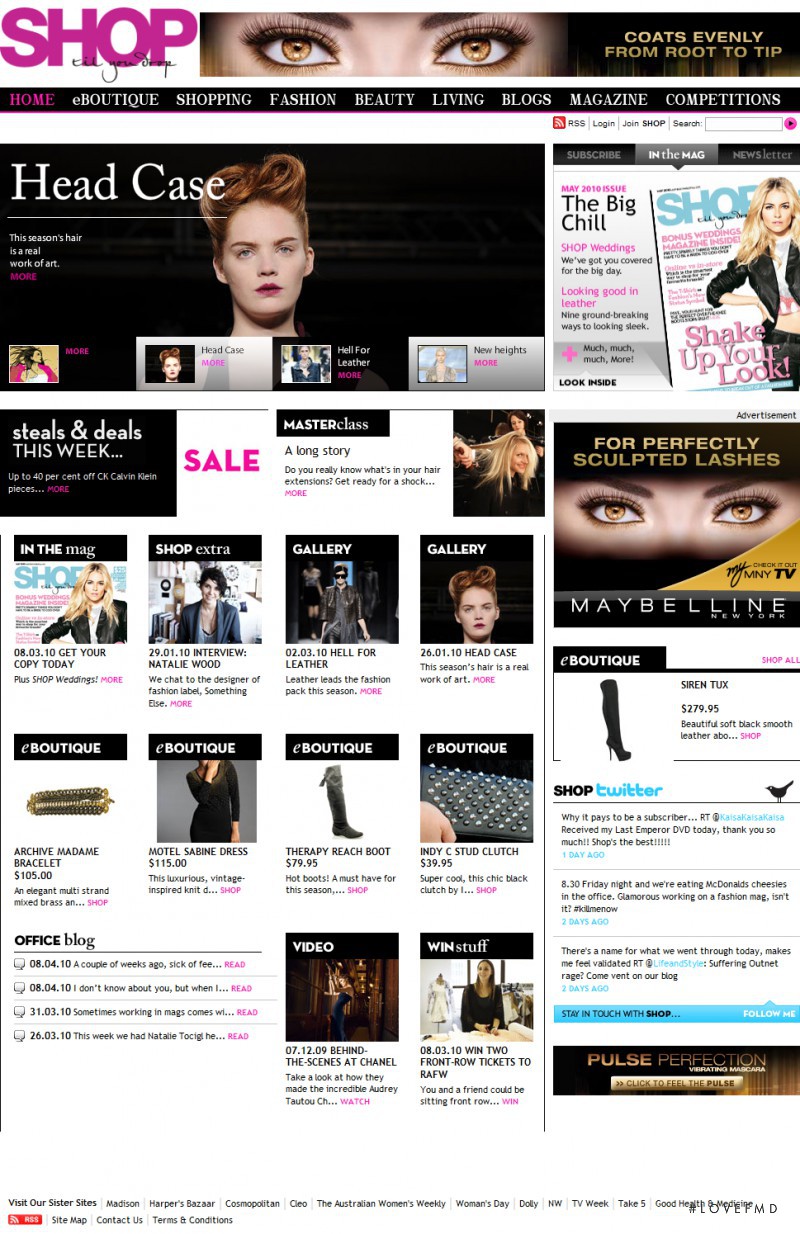  featured on the ShopTilYouDrop.com.au screen from April 2010