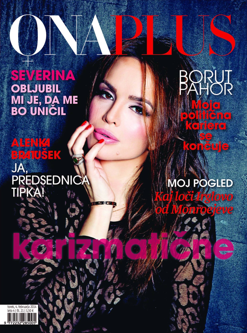 Severina Vuckovic featured on the Ona Plus cover from February 2014