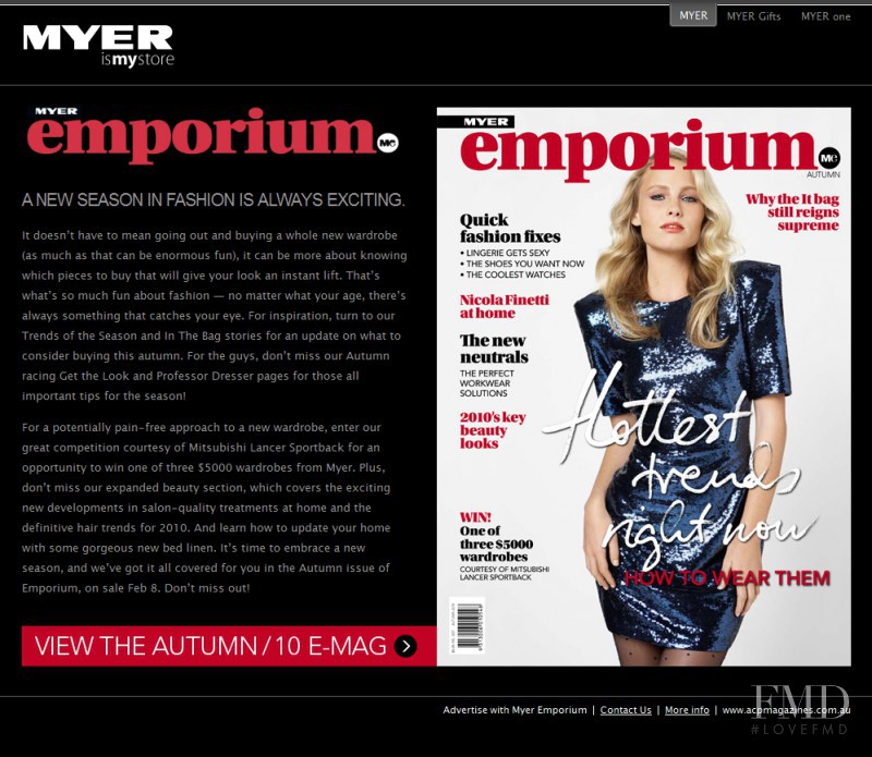  featured on the MyerEmporium.com.at screen from April 2010