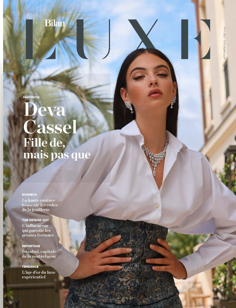 Deva Cassel featured on the Bilan Luxe cover from September 2022