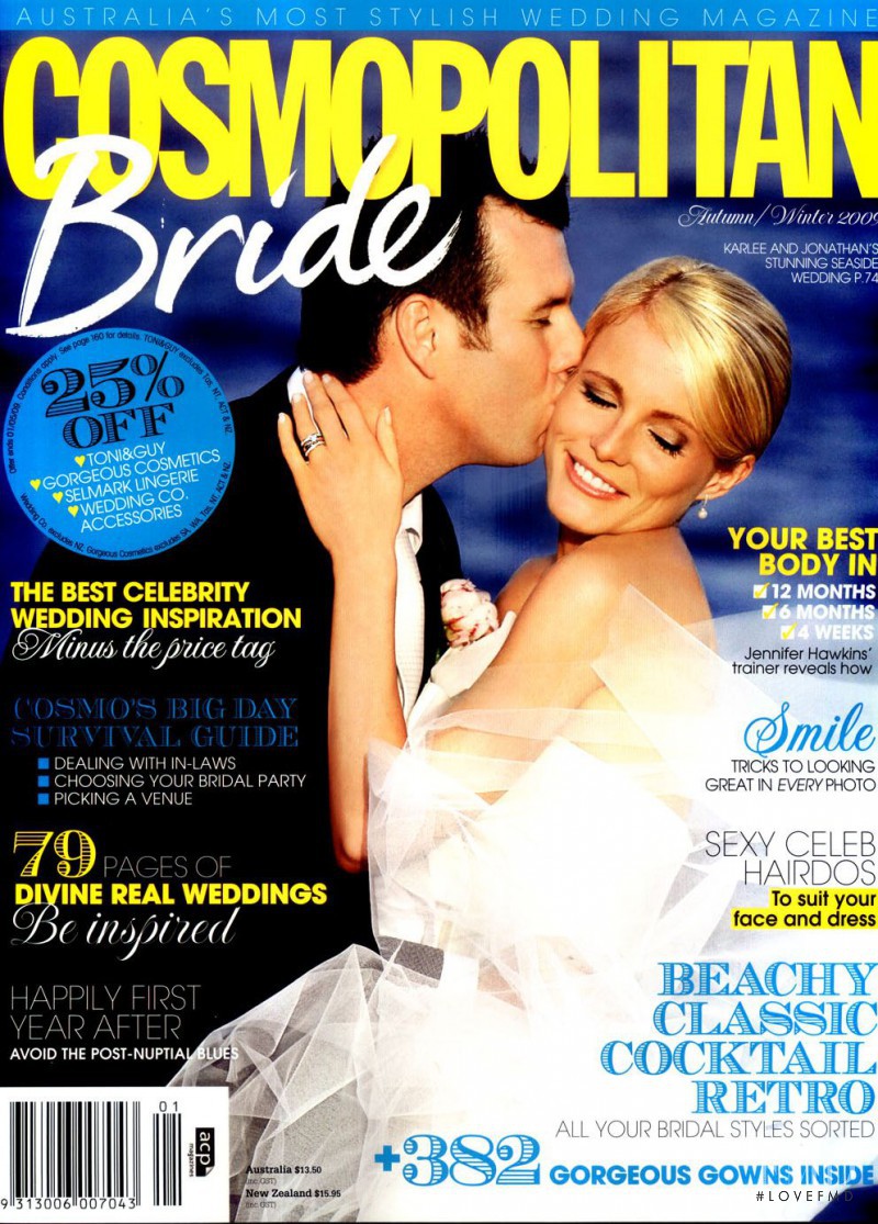  featured on the Cosmopolitan Bride Australia cover from September 2009