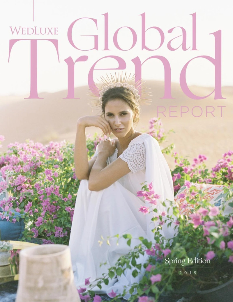  featured on the WedLuxe Global Trend Report cover from April 2019