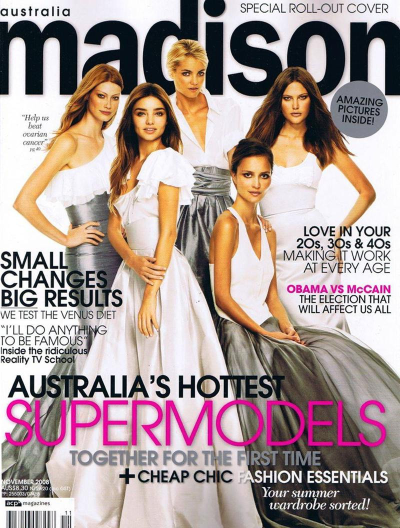 Alyssa Sutherland featured on the madison cover from November 2008
