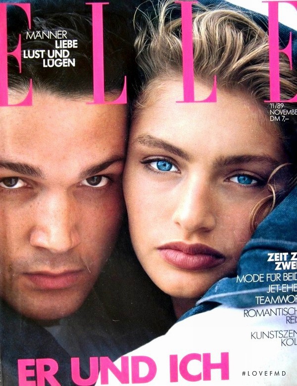 Michaela Bercu featured on the Elle Germany cover from November 1989