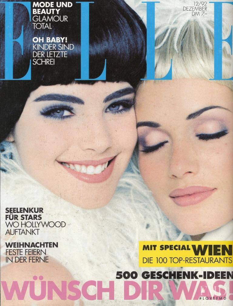 Amber Valletta featured on the Elle Germany cover from December 1992