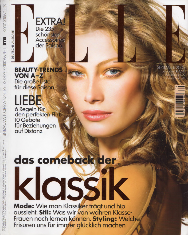 Alyssa Sutherland featured on the Elle Germany cover from September 2005