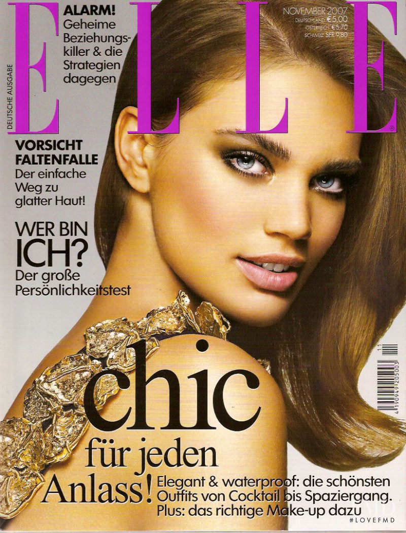 Rianne ten Haken featured on the Elle Germany cover from November 2007