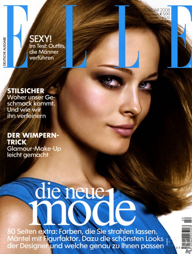 Olga Maliouk featured on the Elle Germany cover from February 2008