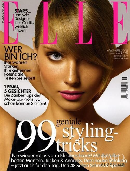 Ilze Bajare featured on the Elle Germany cover from November 2008