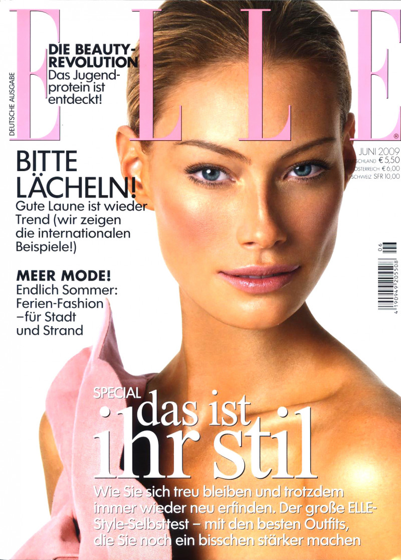 Alyssa Sutherland featured on the Elle Germany cover from June 2009