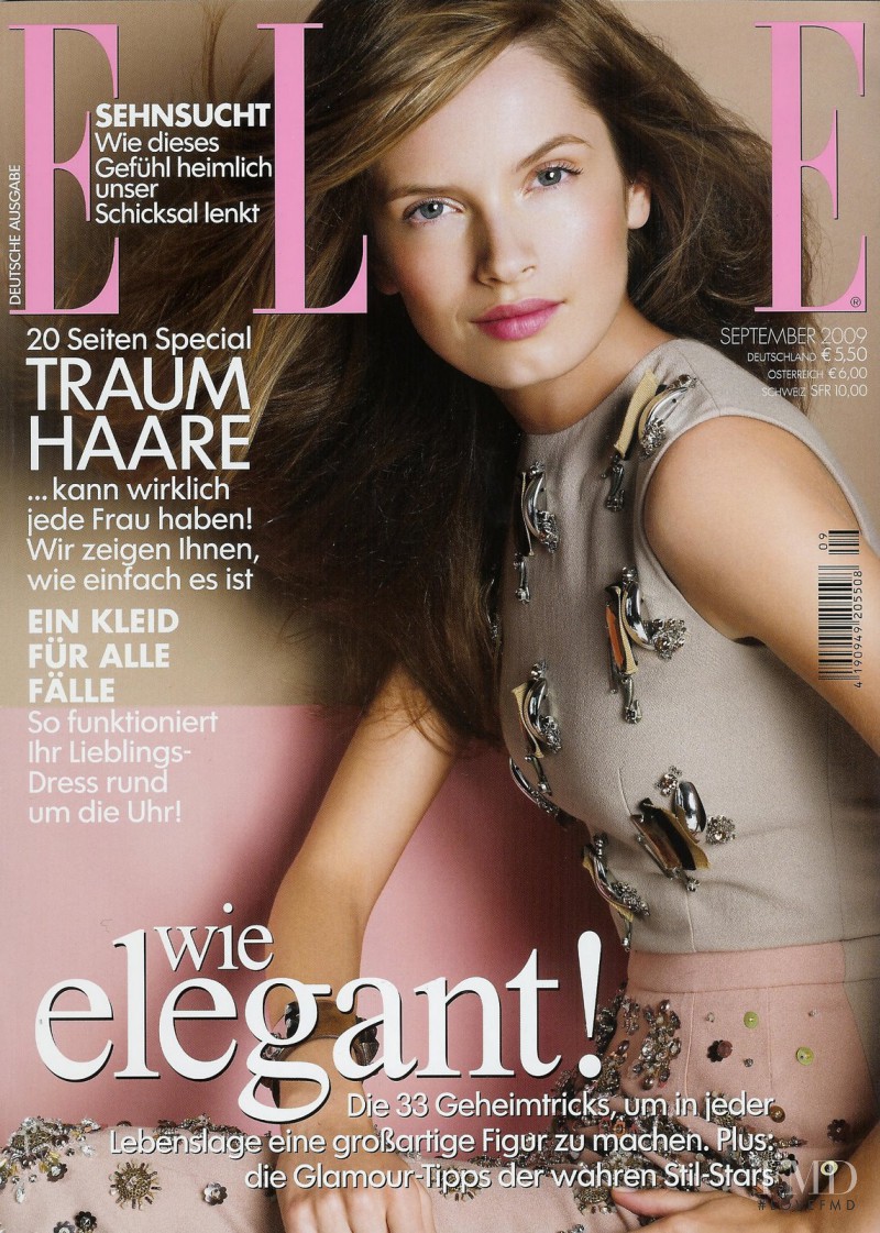 Julia Evgenova featured on the Elle Germany cover from September 2009