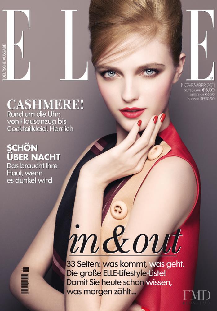 Vlada Roslyakova featured on the Elle Germany cover from November 2011