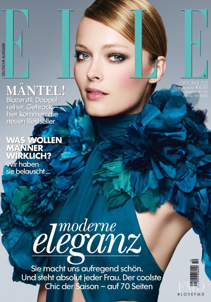 Olga Maliouk featured on the Elle Germany cover from October 2011