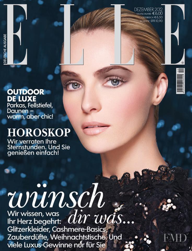 Valentina Zelyaeva featured on the Elle Germany cover from December 2012