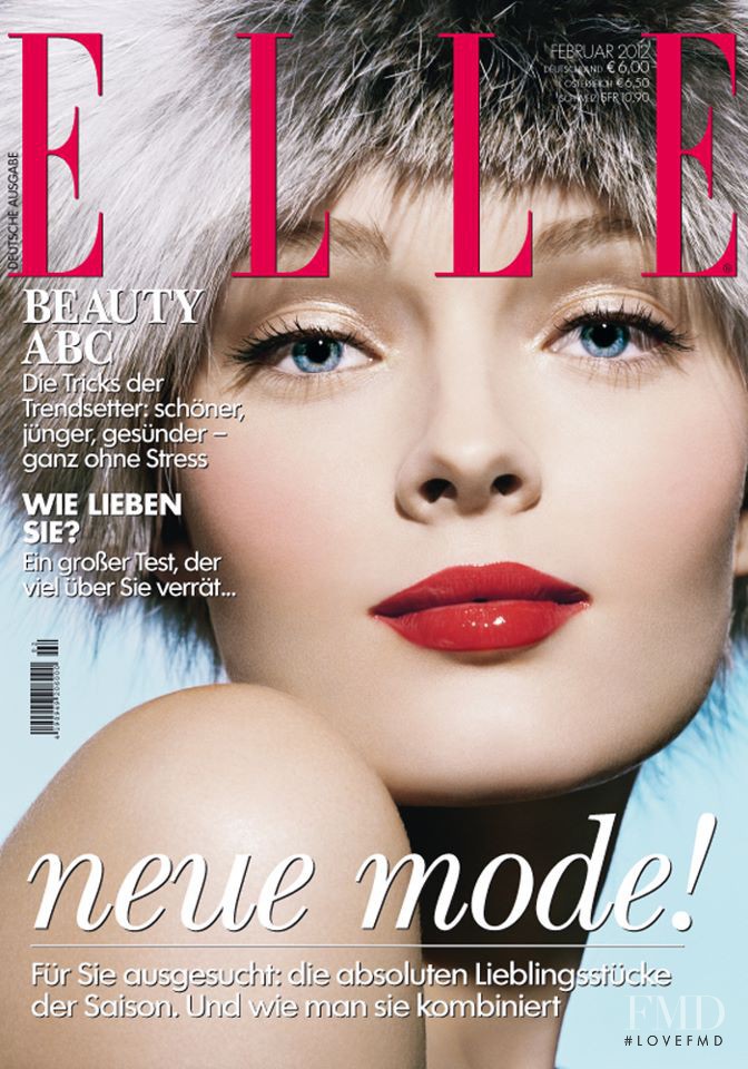 Olga Maliouk featured on the Elle Germany cover from February 2012