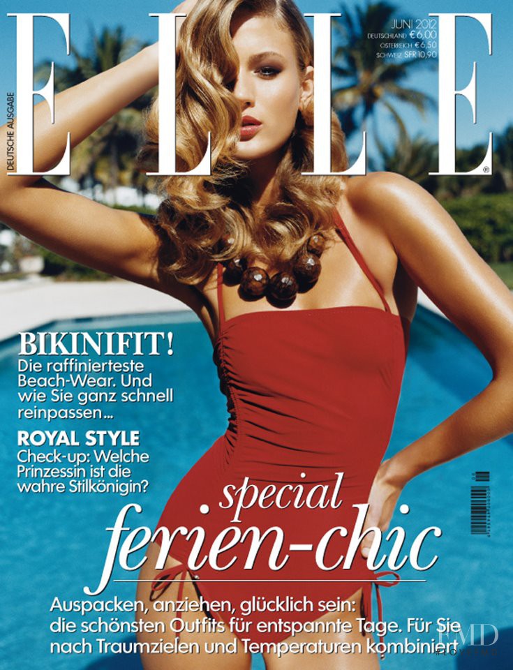 Michelle Buswell featured on the Elle Germany cover from June 2012