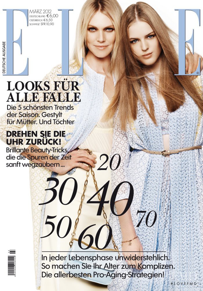 Shirley Mallmann, Linnea Regnander featured on the Elle Germany cover from March 2012