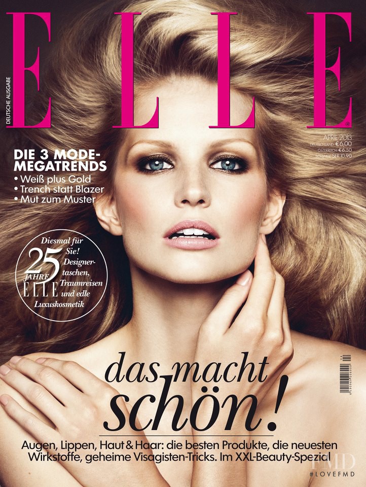 Katrin Thormann featured on the Elle Germany cover from April 2013