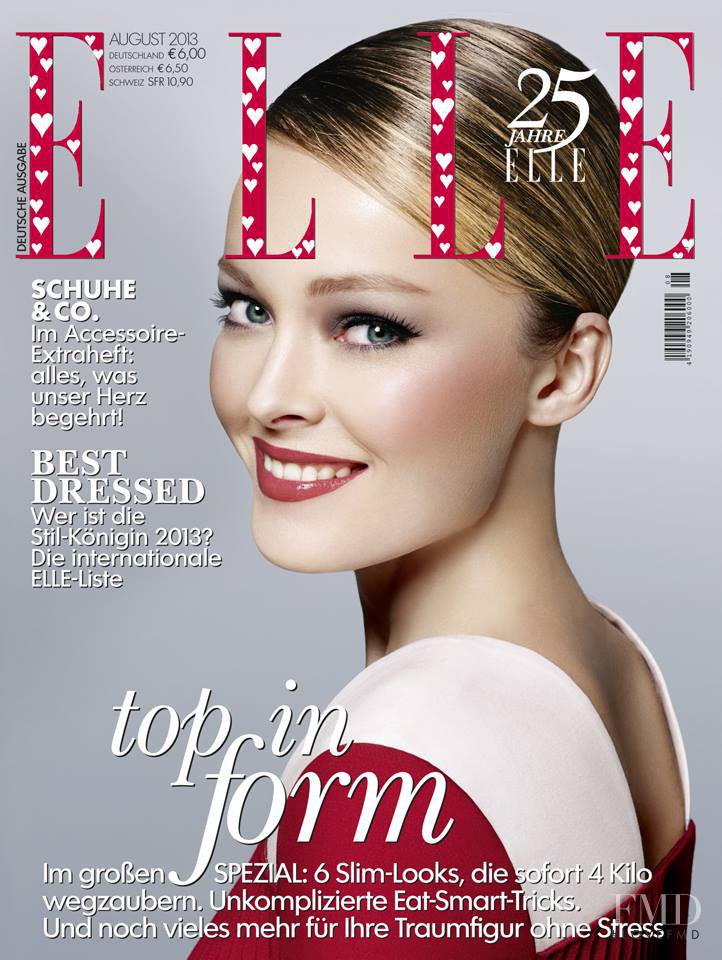 Olga Maliouk featured on the Elle Germany cover from August 2013