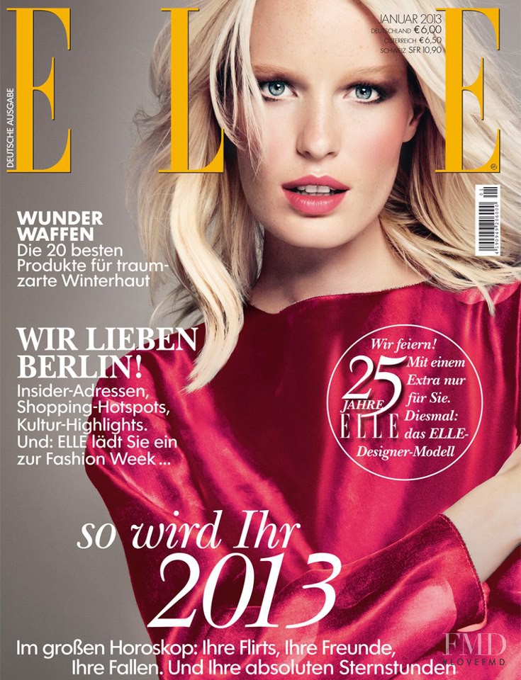 Caroline Winberg featured on the Elle Germany cover from January 2013