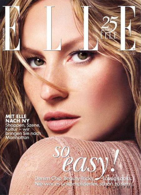 Gisele Bundchen featured on the Elle Germany cover from March 2013