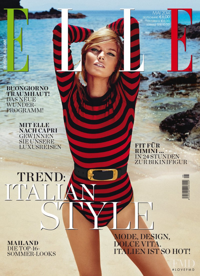 Cristina Tosio featured on the Elle Germany cover from May 2014