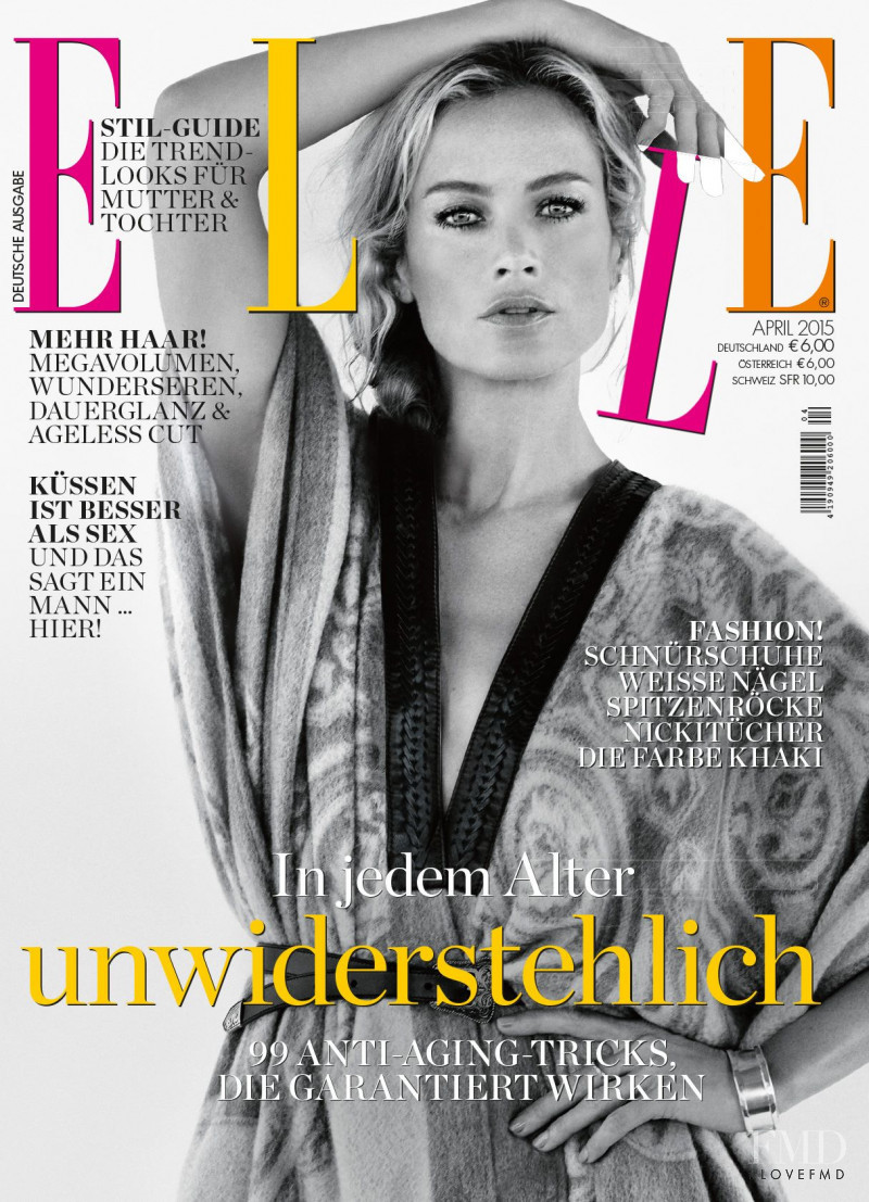 Carolyn Murphy featured on the Elle Germany cover from April 2015